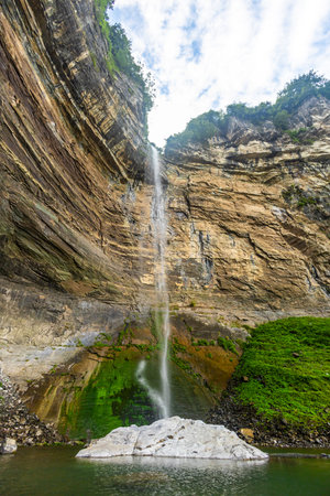 Waterfall in the national park Sumidero Canyon, Chipas, Mexicoの写真素材