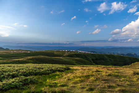 Mountain landscape at Doi Inthanon National Park, Chiang Mai, Thailandの写真素材