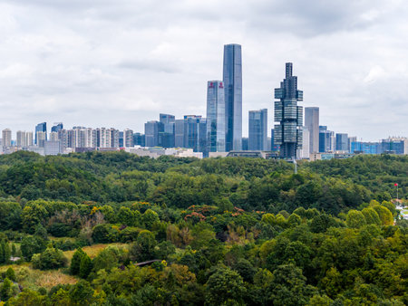 View of the skyscrapersの写真素材