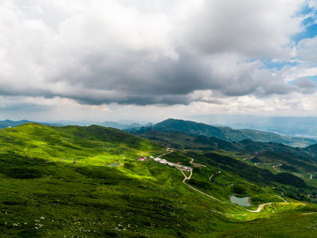 Beautiful summer landscape in the Carpathian Mountains.の写真素材