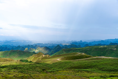 Mountain landscape in the morning.の写真素材