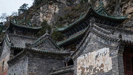 Zhuozhuang Monastery in Zhejiang, Chinaの素材