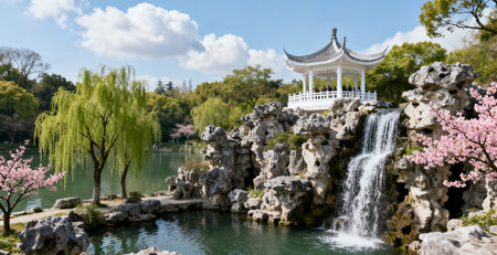 The Humble Administrator's Garden in the spring, Beijing, Chinaの素材