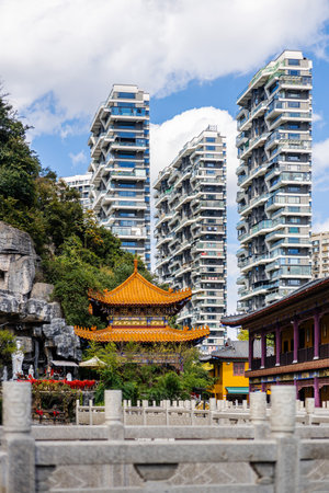 View of Hong Kong old town.の写真素材