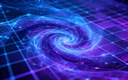 abstract technology background, 3d rendering, computer digital illustration.の素材