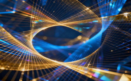 Abstract technology background. 3d rendering toned image double exposure.の素材