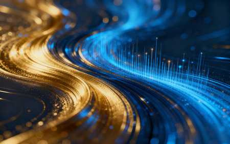 3D illustration of abstract fractal background for creative design looks like wavesの素材