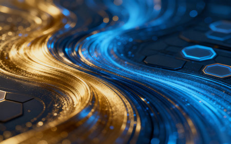 Abstract technology background. 3d illustration. Futuristic technology style.の素材