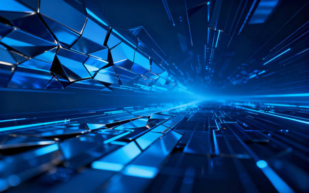 3D rendering of abstract technology digital hi-tech concept. Computer generated imageの素材