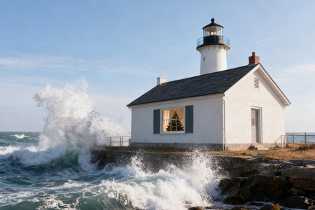 Lighthouse on the north coast of the island of Oland in Swedenの素材