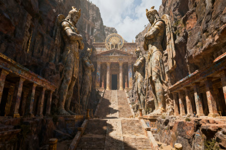 Ancient temple of Khajuraho in Madhya Pradesh, Indiaの素材
