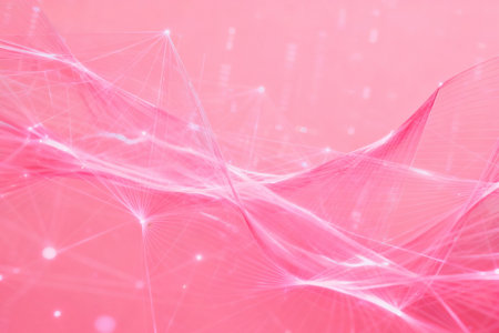 abstract background with a lot of lines and bokeh lightsの素材