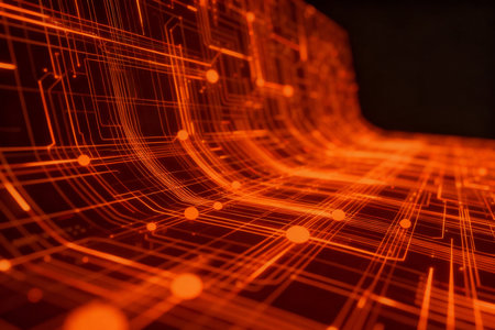 Abstract technology background. 3d rendering abctract circuit board.の素材
