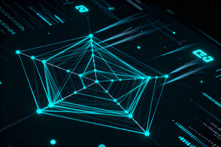 Abstract technology background. 3d rendering, 3d illustration.の素材