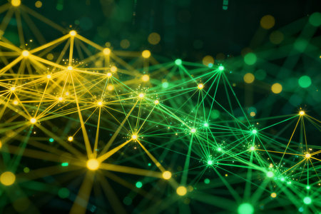 Abstract network connection background. 3d illustration. Network connection concept.の素材