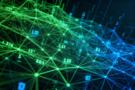 Abstract technology background. Network connection concept. 3d rendering toned imageの素材