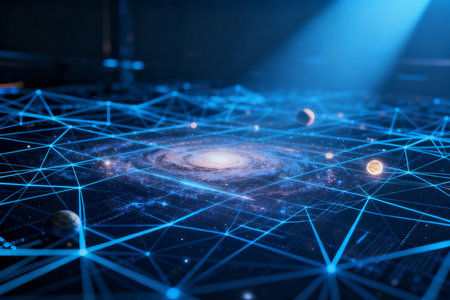 Global network connection and data exchanges over the world. 3d renderingの素材