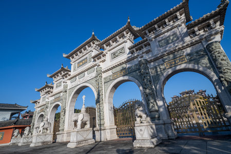 The entrance gate to the Forbidden Cityの写真素材