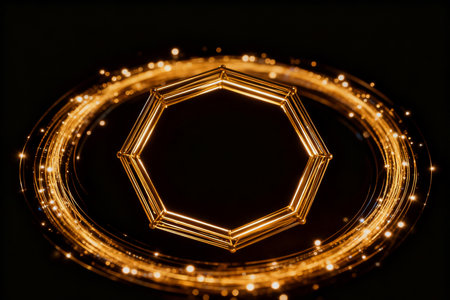 Abstract background with luminous swirling. Elegant glowing circle. Sparking particle. Space tunnel. Glossy jellyfish. Colorful ellipse. Glint sphereの素材