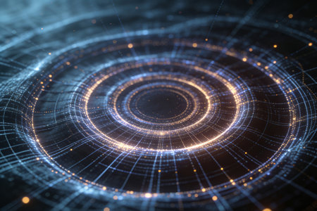 Futuristic technology interface. Abstract background. 3D rendering.の素材