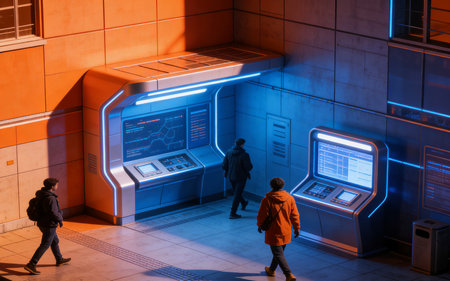 People in the subway stationの素材