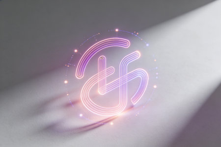 Neon glowing dollar symbol on white background. 3D Renderingの素材
