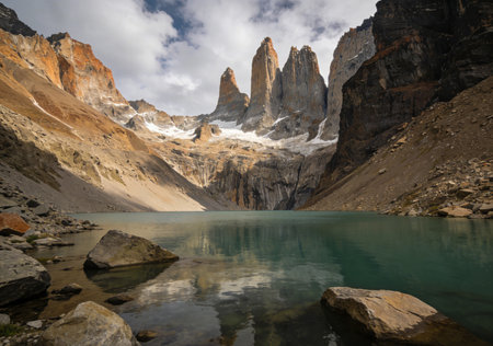 Torres del Paine National Park, Patagonia, Argentinaの素材