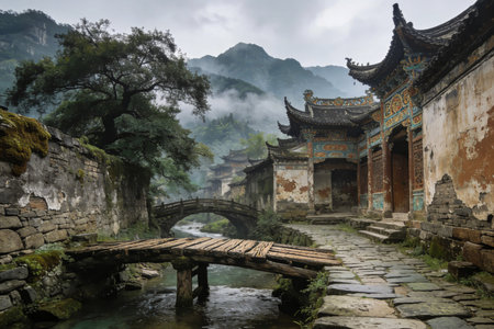 The ancient town of Fenghuang, Hunan Province, Chinaの素材