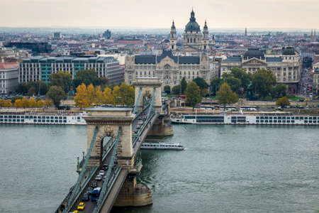 Chain Bridge Budapestの写真素材