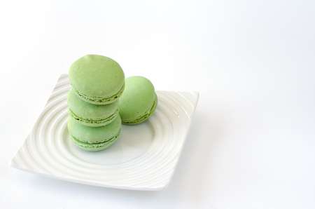 green apple macaroonsの写真素材