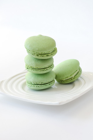 green apple macaroonsの写真素材