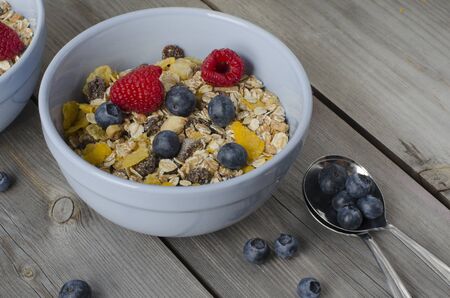Granola with fresh berries