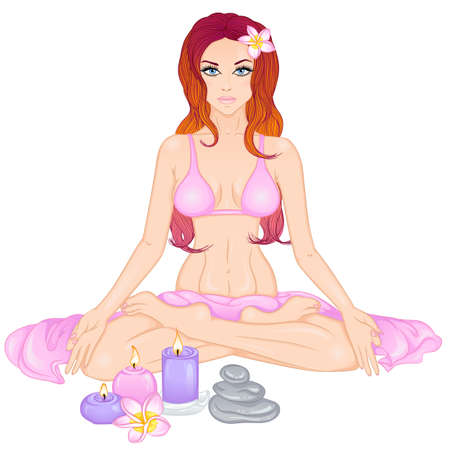 Yoga girlのイラスト素材