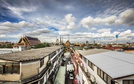 Panoramic view of the Grand Palace, Bangkok (Thailand)の写真素材