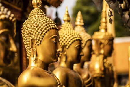 Detail of some golden Buddha statue at Doi Suthep Temple (Chiang Mai - Thailand)
の写真素材