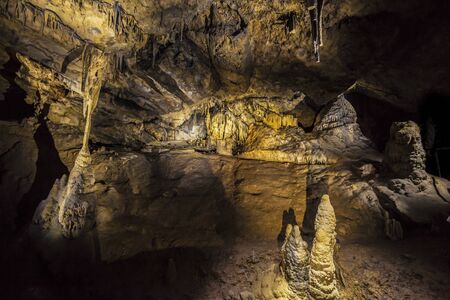 Interior of Han-sur-Lesse cave from Belgiumの写真素材