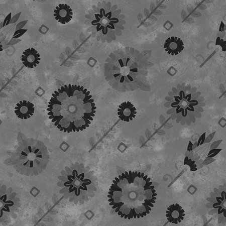 Seamless pattern. background with floral ornament. Raster illustration. Design for postcard, wrapper, packaging or scrapbooking. Printing on paper or fabric.の写真素材