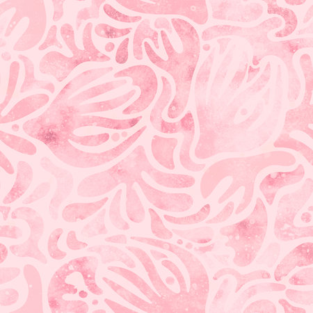 Seamless pattern with abstract ornament. Raster illustration for design, wrapping, packaging. Watercolor style.の写真素材