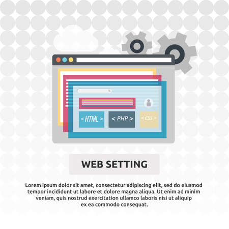 Web Setting - Illustration Designのイラスト素材