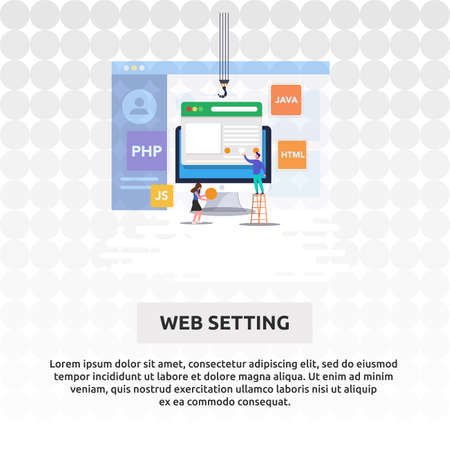 Web Setting - Illustration Designのイラスト素材