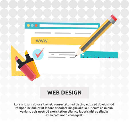 Web Design - Illustration Designのイラスト素材