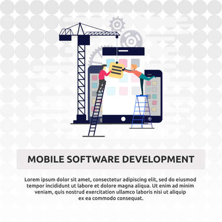 Mobile Software Development - Illustration Designのイラスト素材