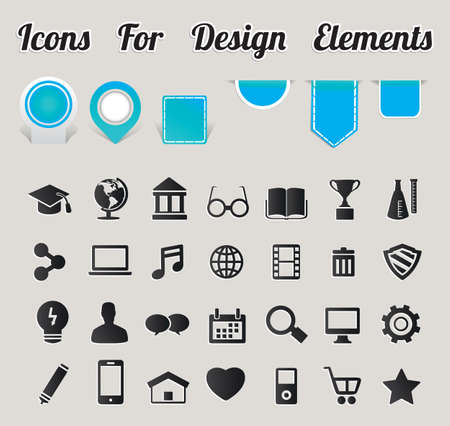 Icons For Design Elements - vector iconsのイラスト素材