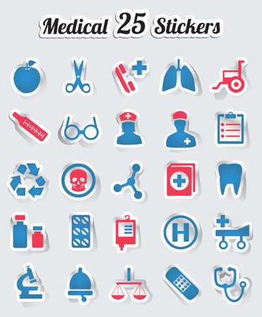 Medical stickers - part 1 - vector stickersのイラスト素材
