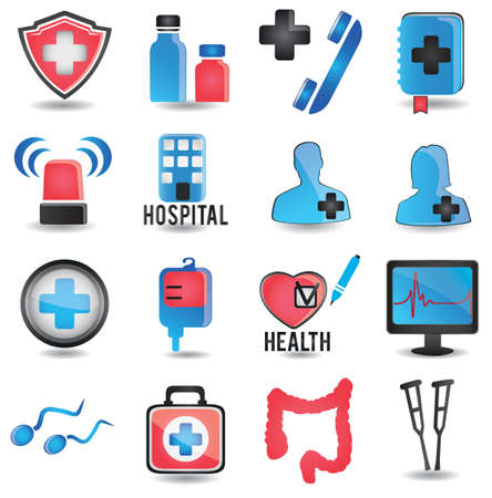 Set of medical icons - part 1 - vector iconsのイラスト素材