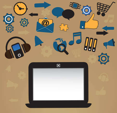 Template of social media for text or name - vector illustrationのイラスト素材