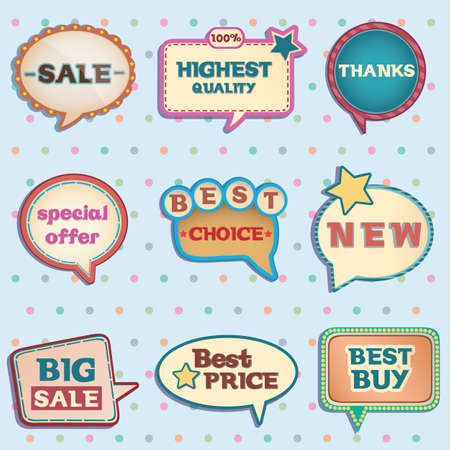 Vintage speech bubbles - vector illustrationのイラスト素材