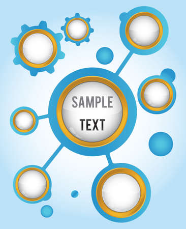 Template with buttons for icons symbol and text - vector iilustrationのイラスト素材