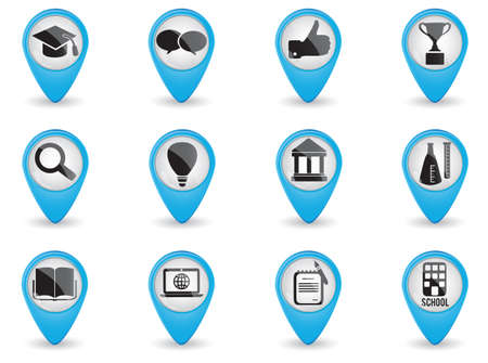 Set of education pointers - vector illustrationのイラスト素材