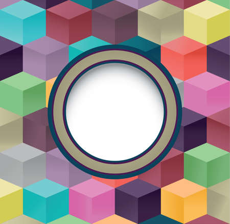 Abstract cube background - vector illustrationのイラスト素材